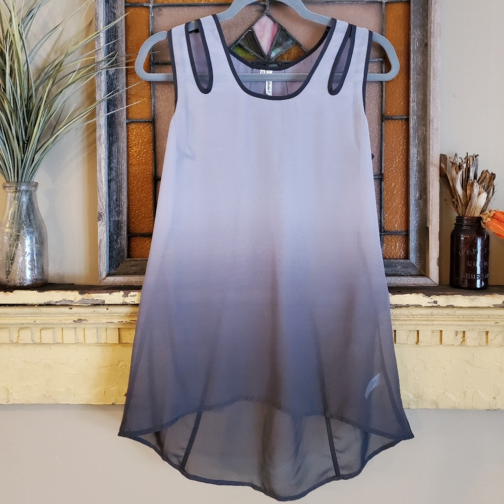 Sheer Grey Ombre Tank - Small